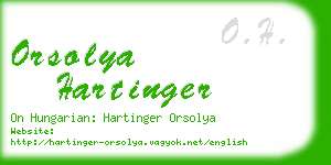 orsolya hartinger business card